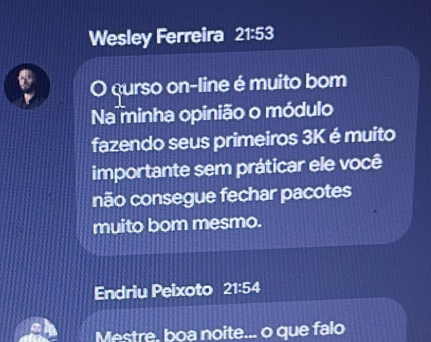 Depoimento: aluno já prospectando clientes antes de iniciar
